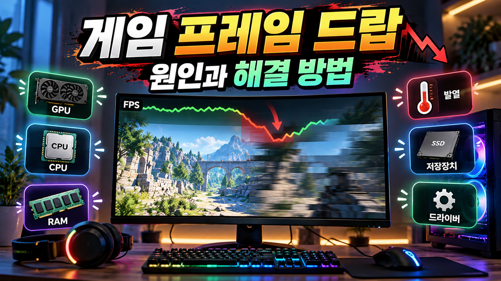 게임 프레임 드랍 원인과 해결 방법