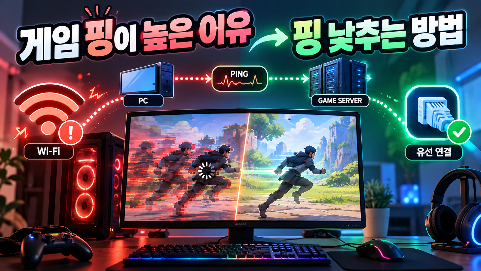 게임 핑 낮추기 원인과 해결 방법