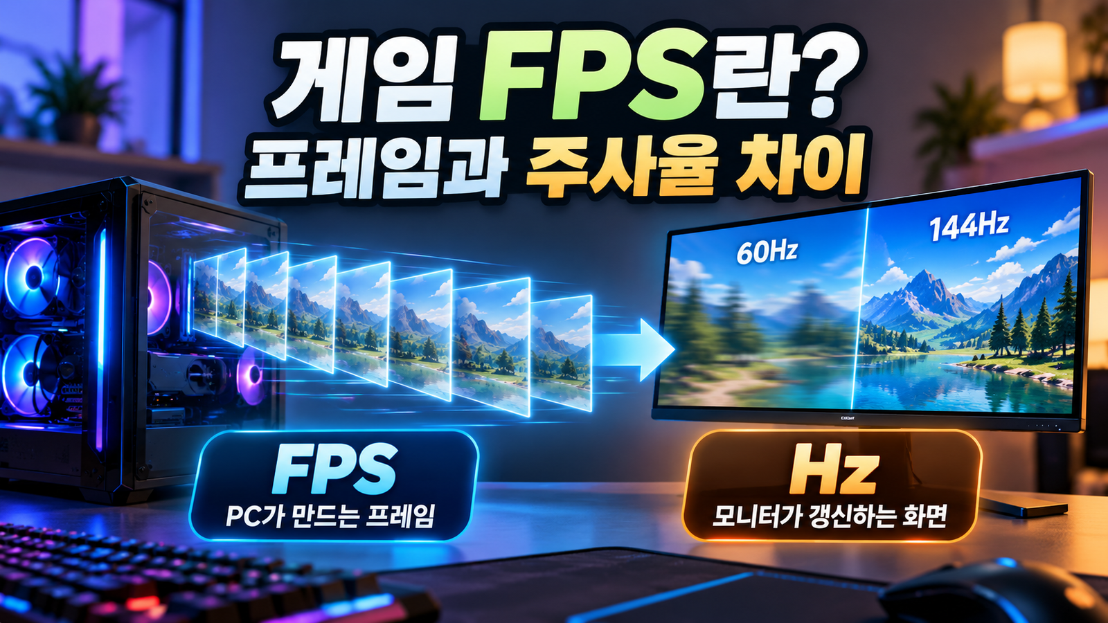 게임 FPS 뜻과 프레임 주사율 차이